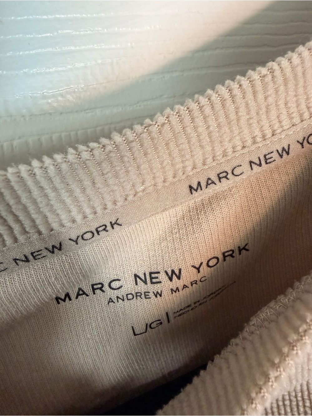 Marc New York Light Beige Crewneck Sweatshirt - Picture 3 of 5